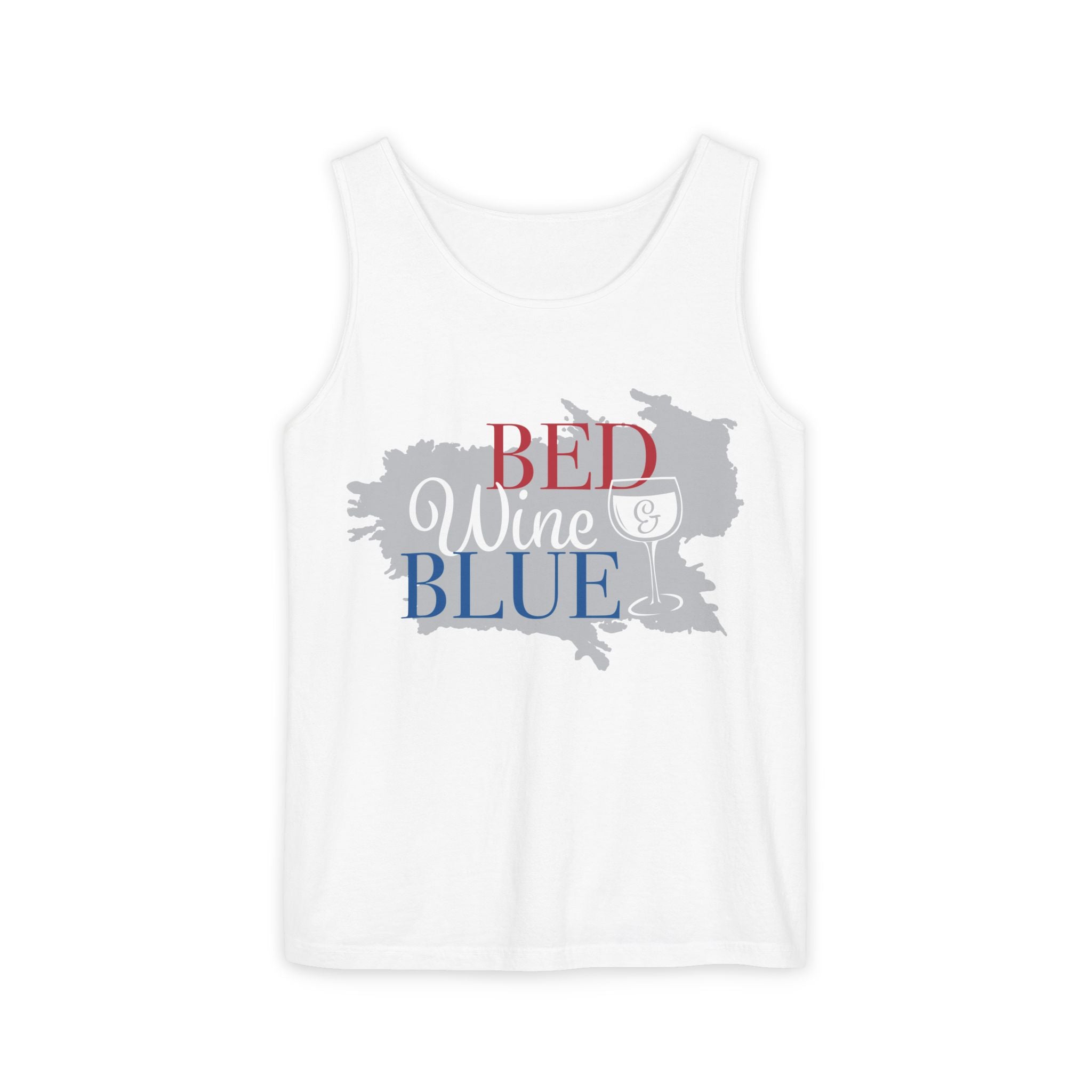 Bed Wine & Blue Tank Top
