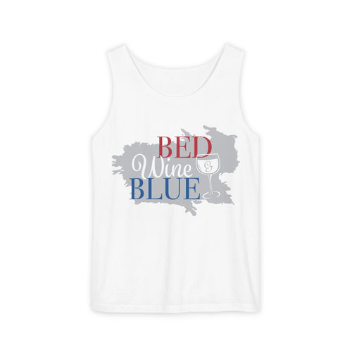 Bed Wine & Blue Tank Top